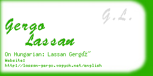 gergo lassan business card